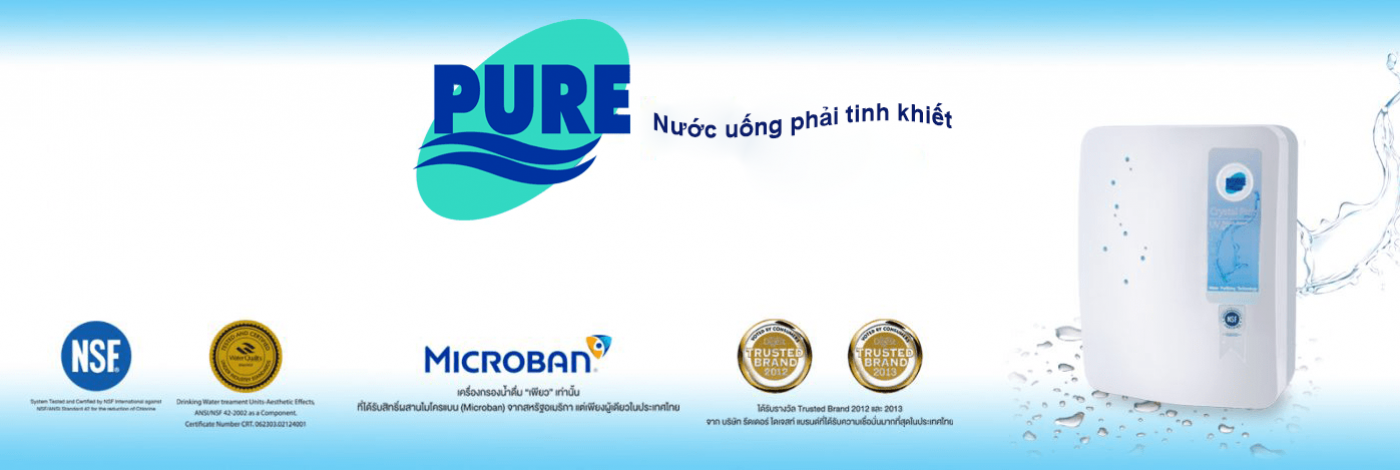 Banner mày lọc nước pure
